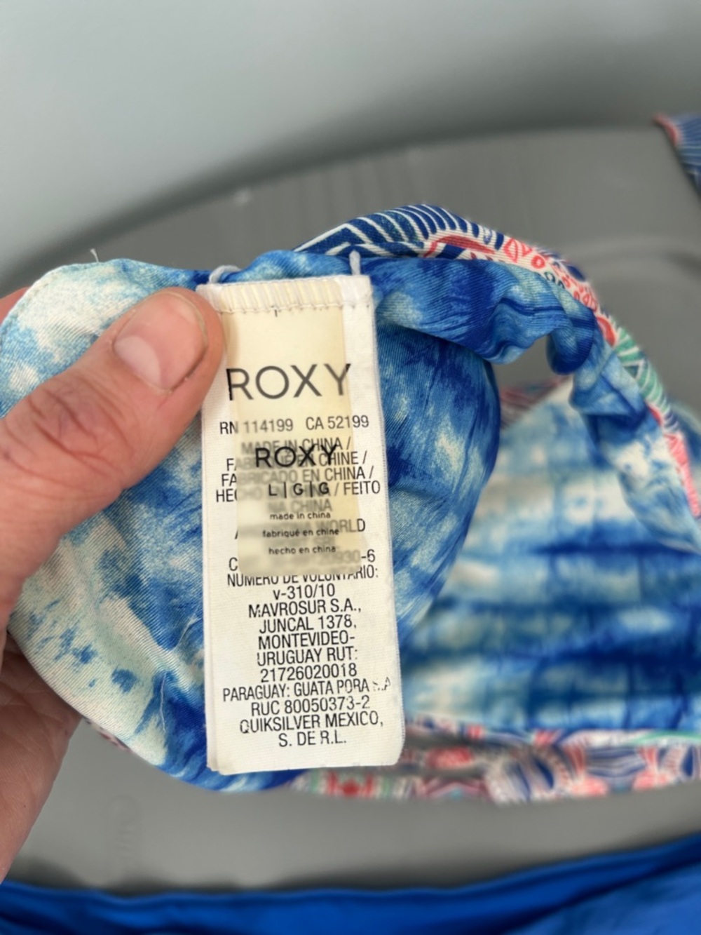 Roxy Blue & Multi-Color Pattern Bikini Set - Picture 4 of 4